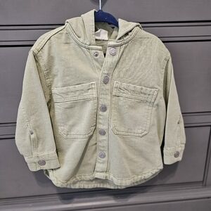 Zara Kids Light Green Jean Jacket